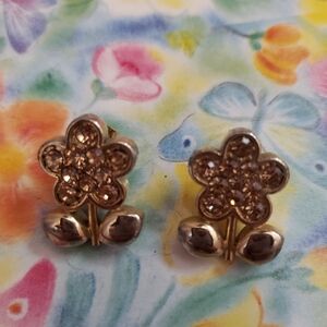 Gold Flower Stud Earrings
